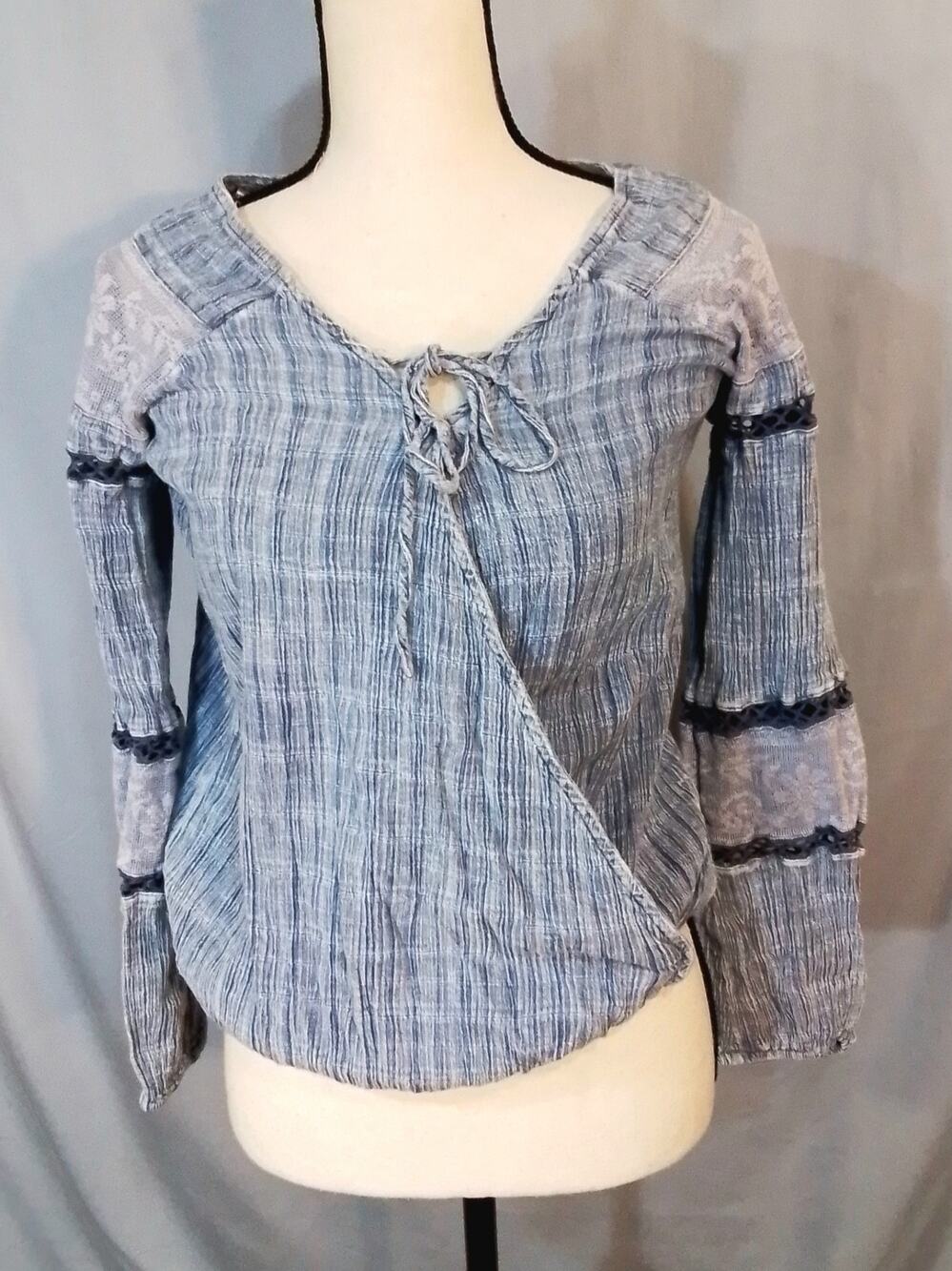 Knox Rose; Blue blouse